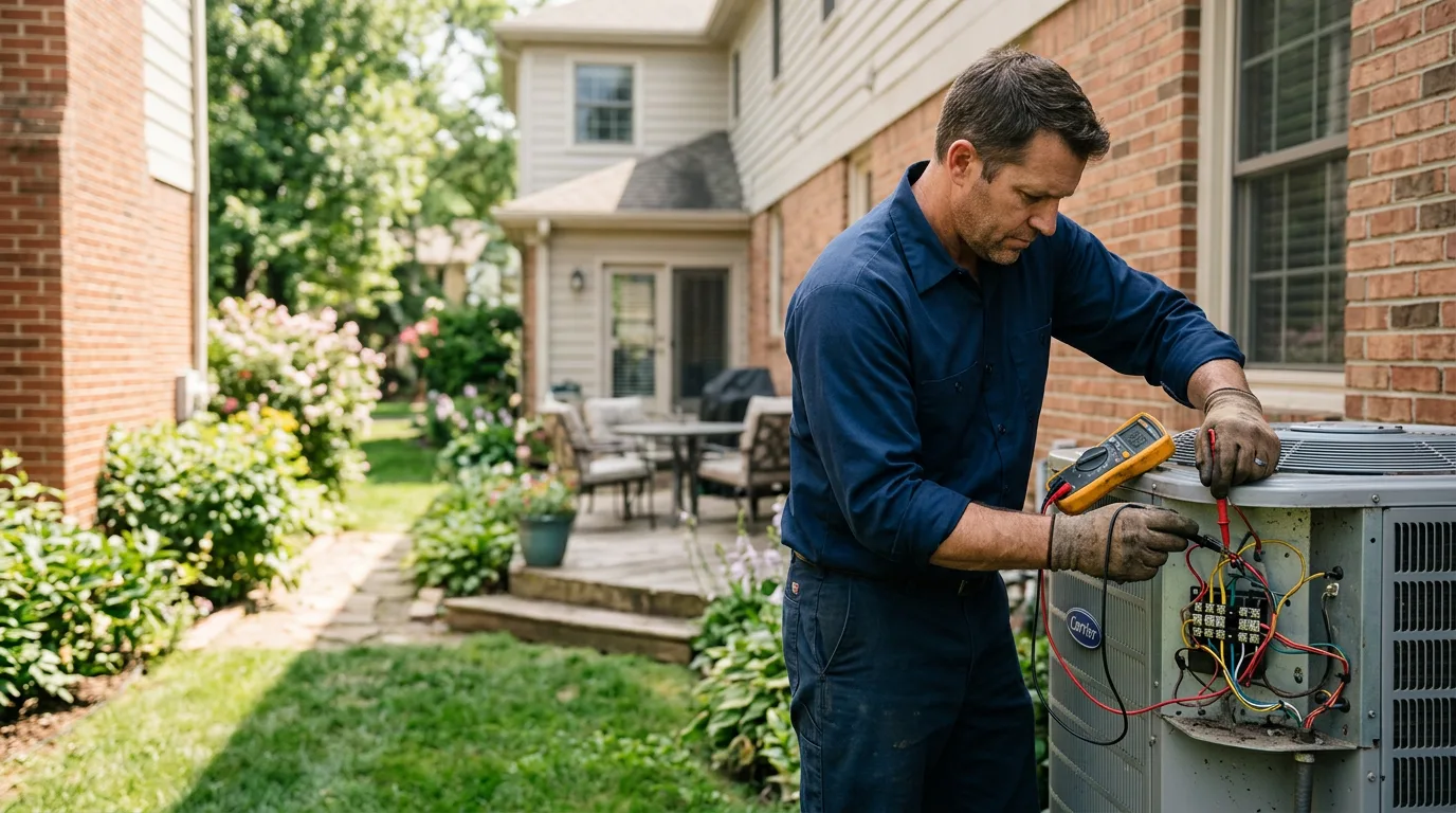 HVAC technician working near New Haven, NY
